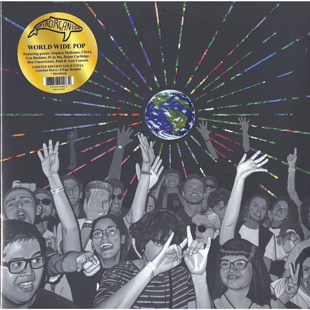 Superorganism - World Wide Pop Limited Ed Gold Vinyl Record, 2022 New Pop Rock